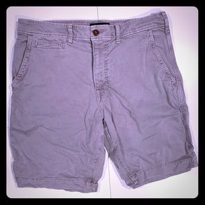 American eagle gray flat front shorts
